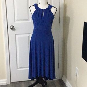 Dress Barn Blue Halter Dress S
